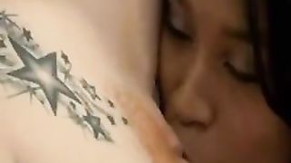 Redhead and Ebony Interracial Lesbian Sex