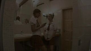 Amateur Dirty Threesome: Lesbians Morgan and Nelly are teens