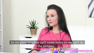 FemaleAgent. Desperate bisexual makes MILF cum with her tongue for work