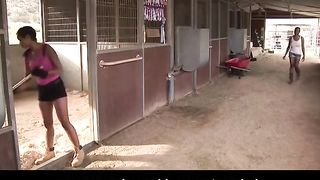 Ebony Lesbians Fuck On a Farm