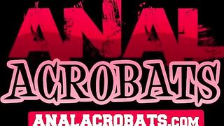 AnalAcrobats Strapon Lesbian Anal 3Way