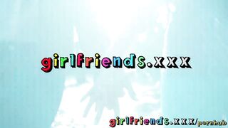 Girlfriends working out fit tight natural bodies get sweaty real orgasm
