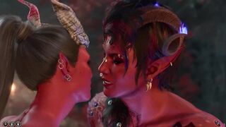 Tiefling and Karlach can finally touch each other (2nd romance scene + dialogs)