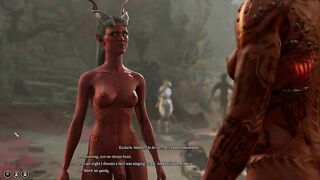 Tiefling and Karlach can finally touch each other (2nd romance scene + dialogs)