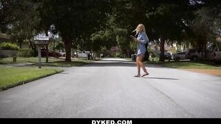 Dyked - Hot Blonde Strapon Fucked By Dads GF