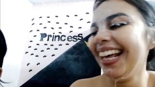 Andrea sucks me and spits me very dirty