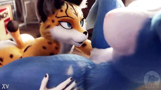 Furry chupando a buceta de outra furry