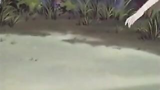 Girls are licking at the beach