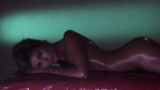 Oiled strapon sex