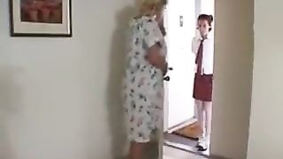 Busty mature lesbian blonde