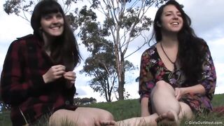 Girls Out West - Anais & Evette: Outdoor Lesbian Passion