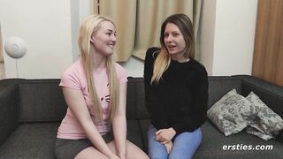 Ersties - Hot Blonde Quivers As Rebecca Tongues Her Clit