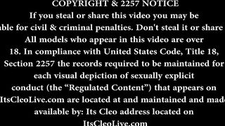 Double Dildo Fucking with College Coed Cleo
