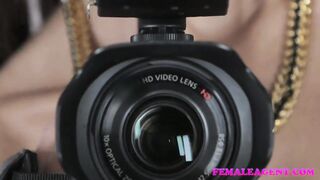 FemaleAgent Agent fucks hot masturbating model with dildo