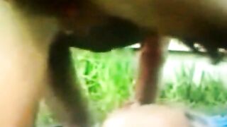Creamy squirt to her face
