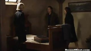 Rough Strapon Sex With Slave And Mistress