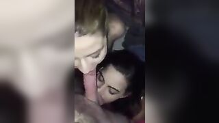 FFM-Two girls sucking one cock