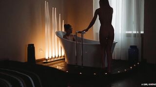 AGirlKnows - Lesbian Halloween sensual sex with hot Sicilia
