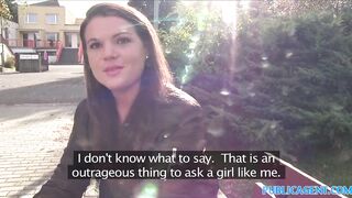 PublicAgent Sexy student creampied outdoors