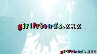 Girlfriends Lez girlfriends share big black toy