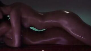 oiled strapon