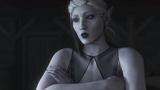 Two futa women were able to bring the 3d lady to orgasm - animated double penetration and facial cumshot