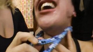 Lesbian choking 