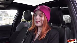 GERMAN SCOUT - First Anal Sex at Pickup Casting with Skinny Redhead Foxy Icegram
