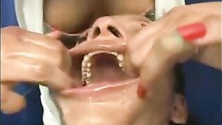 Lesbian Mouth Fisting for Slave