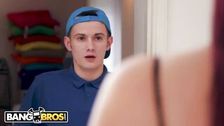 BANGBROS - British MILF Emma Butt Gets Massage From Her Cheeky Stepson Sam Bourne
