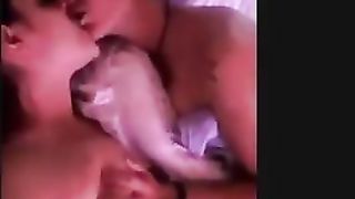 Lesbians In Bed Filming Themselves