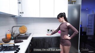 Slutty Stepmom-Facesitting lessons.Stepson help me in the kitchen