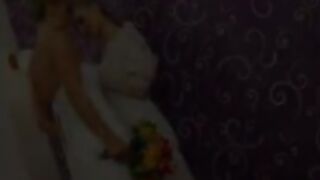 Lesbo brides riding bukkake cock at gloryhole