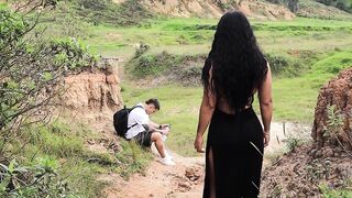 Horny desert goddess stalks a lost boy until she fucks him - ALEJANDRA PALACIOS