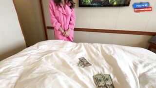 Busty hot slut agreed to have sex without a condom for an extra price