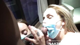 Blowjobs during Covid 19 were like this! OMG double BBC MONSTER COCK BLOWJOB