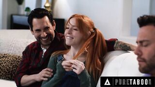 PURE TABOO Creepy Social Worker Dominates Pregnant Teen Madi Collins With Her Stepdad - PART 1 + 2