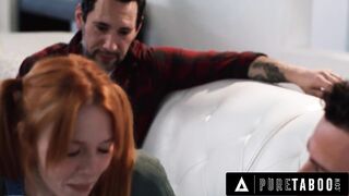 PURE TABOO Creepy Social Worker Dominates Pregnant Teen Madi Collins With Her Stepdad - PART 1 + 2