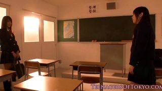 Nippon les schoolgirls secretly nipplesucking
