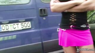 Two German Lesbian Teen Caught Licking in Public