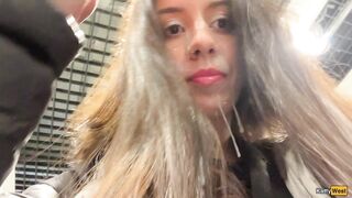 Cumwalk in Public Shopping Mall