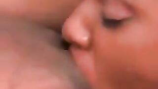 ebony girl tasting that pussy