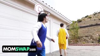 MVP Stepmothers Beat Their Stepsons in Basketball And Then Beat Their Cocks - MYLF