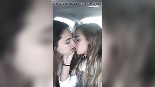 Hot lesbian teen kiss.