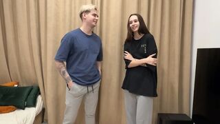 James and Sofia in a heated game of Strip Hand Slap