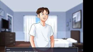 Summertime Saga #95 - Pervert Dude Rubs His Huge Cock Between Landlady's Ass