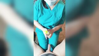 Sperm bank nurse in New York helps get my sample.