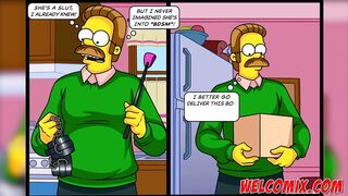 Sadomasochistic fuck with the square neighbor! The Simpsons porn comics!