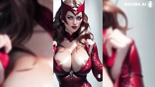 Scarlet Witch hot and horny, beautiful and round ass (Ai Porn Generated)