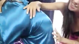 girls hot satin play
